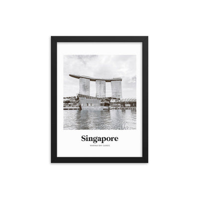 Singapore - Black & White Marina Bay Sands Print