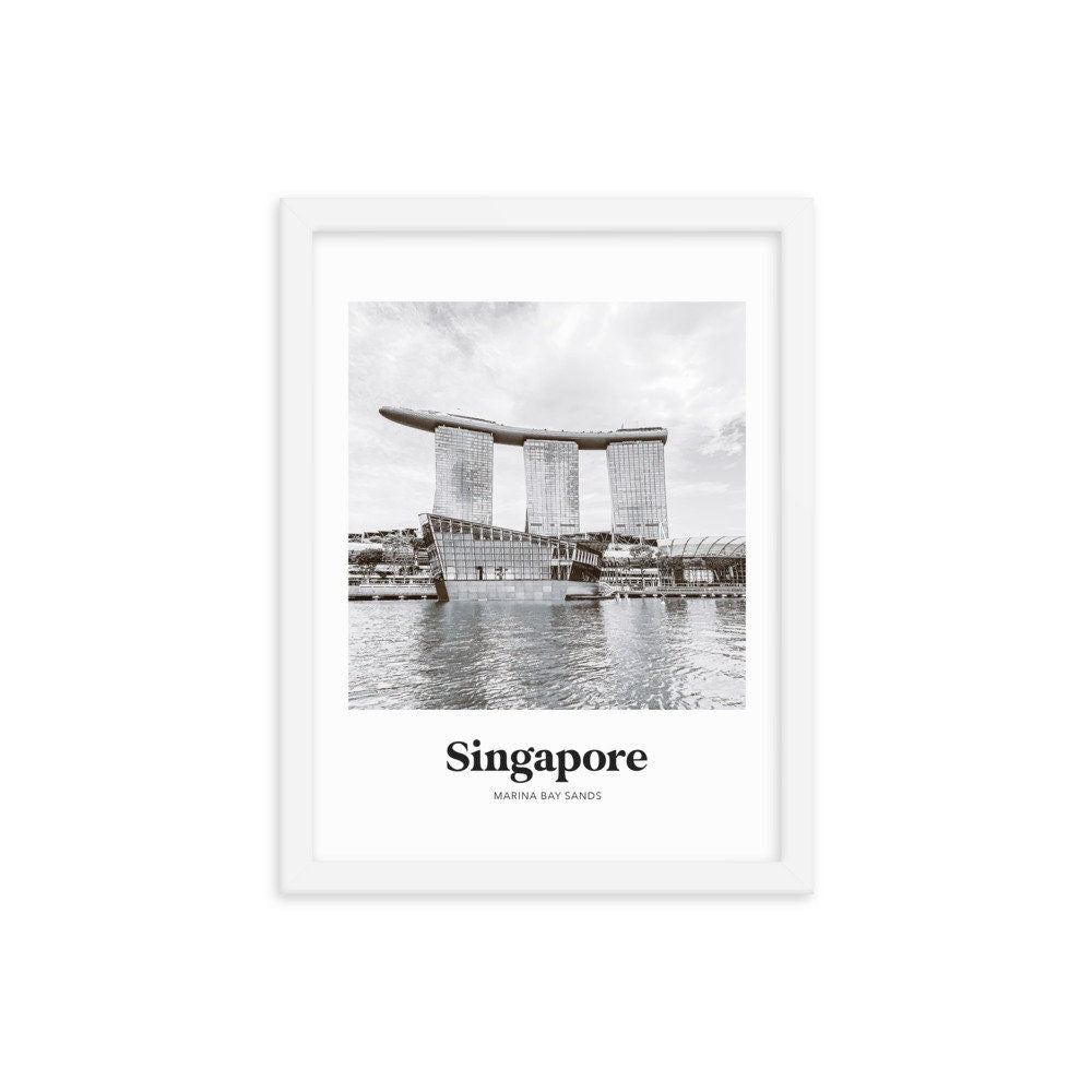 Singapore - Black & White Marina Bay Sands Print