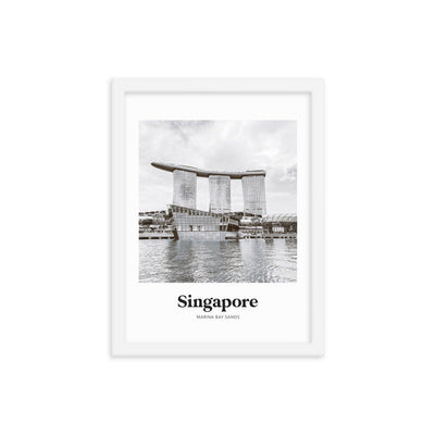 Singapore - Black & White Marina Bay Sands Print